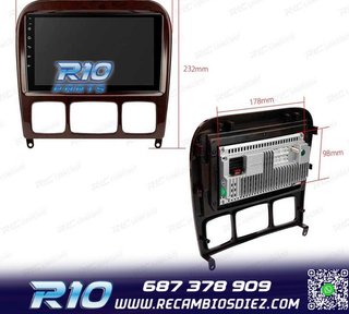 RADIO GPS ANDROID 13 MERCEDES CLASE S W220 98-05