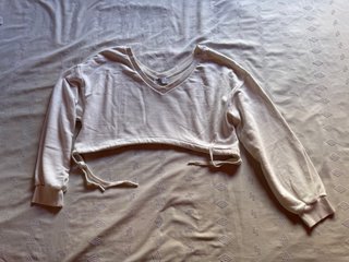 Sudadera corta blanca
