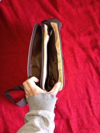 Set de 3 bolsos Soigne beige y marrón