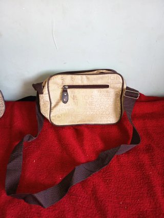 Set de 3 bolsos Soigne beige y marrón