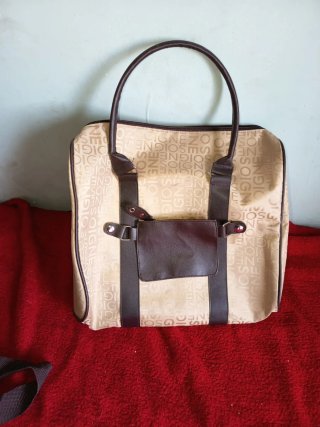Set de 3 bolsos Soigne beige y marrón