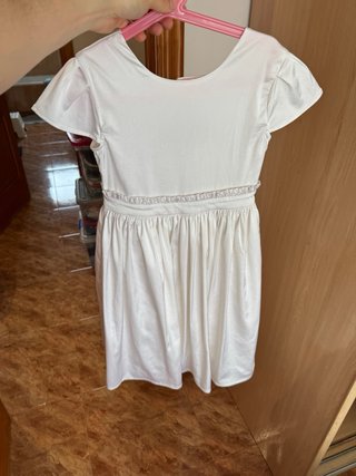 Vestido blanco comunión/ceremonia/boda talla 7 año