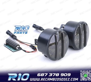 INTERMITENTES FRONTALES PARA JEEP WRANGLER JK 07- LED NEGRO