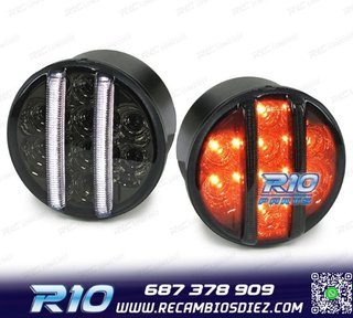 INTERMITENTES FRONTALES PARA JEEP WRANGLER JK 07- LED NEGRO
