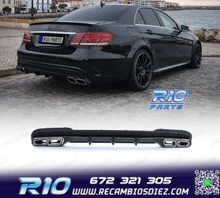 DIFUSOR MERCEDES CLASE E W212 SEDAN 13-16 LOOK AMG E63 + COL