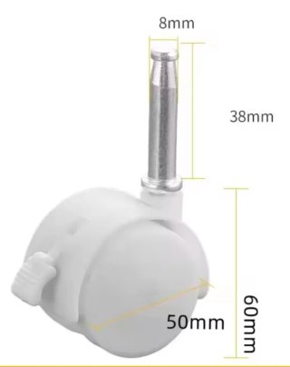 Ruedas con freno para muebles (4 unidades)