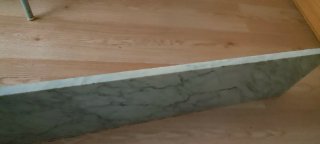 Mármol, plancha, encimera estanterías