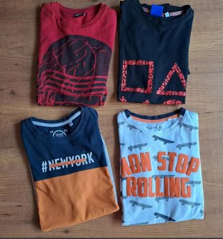 Lote 4 camisetas niño 10-12 años