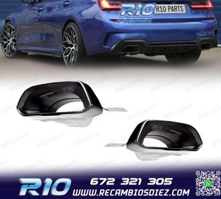 COLAS DE ESCAPE BMW G20 G21 19- LOOK M PERFORMANCE 340i NEGR