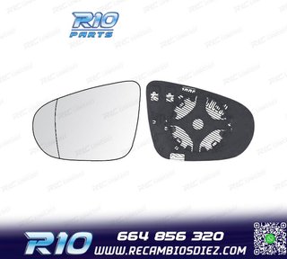 CRISTAL ESPEJO BASE IZQUIERDO VOLKSWAGEN VW GOLF VI 08-12