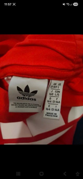 Felpa Adidas rossa 13-14 anni