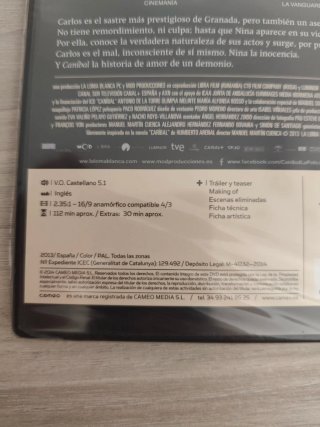 DVD Caníbal (Drama, Romance, Thriller)