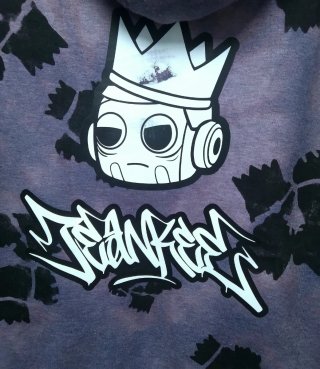 Sudadera Jnk Purple 2 Custom Hoodie XL distressed