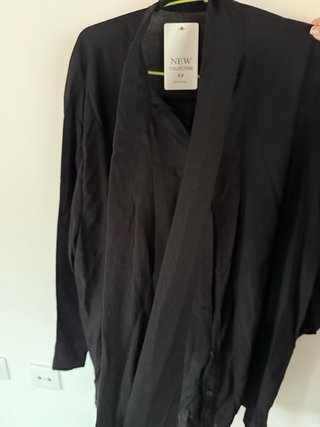 Camisa fluida negra talla única