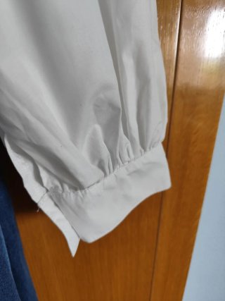 Vestido vaquero premamá blanco y azul