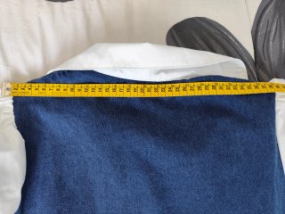 Vestido vaquero premamá blanco y azul