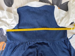Vestido vaquero premamá blanco y azul