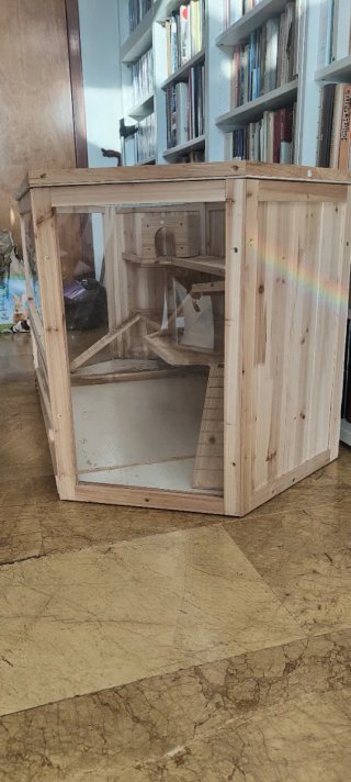 Jaula grande madera cobayas buen estado