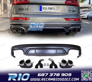 DIFUSOR AUDI Q5 S LINE 18-20 LOOK SQ5 + COLAS ESCAPE CROMO