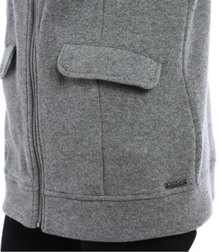 Jersey Lana y Piel Gris Blanco