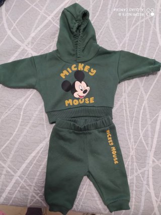 Conjunto bebé Mickey Mouse verde 62cm