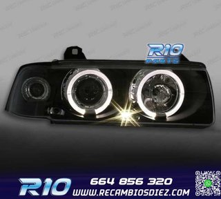 FAROS BMW E36 90-99 FONDO NEGRO OJOS ANGEL