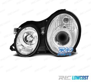 FAROS MERCEDES CLASE CLK W208 98-02 OJOS ANGEL CCFL FONDO CR