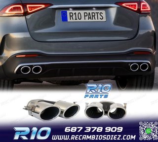 COLAS DE ESCAPE MERCEDES GLE W167 19- LOOK GLE53 CROMO