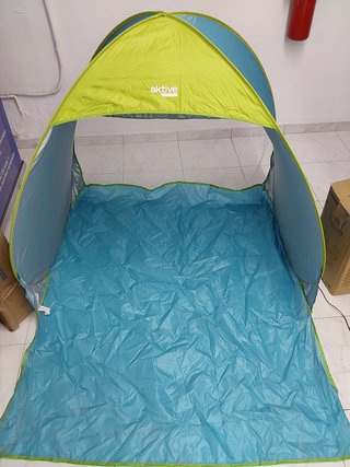 Aktive 62165 Tienda de playa Pop Up azul y verde Beach