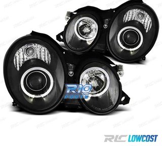 FAROS MERCEDES CLASE CLK W208 98-02 OJOS ANGEL CCFL FONDO NE