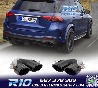 COLAS DE ESCAPE MERCEDES GLE W167 19- LOOK GLE53 NEGRO