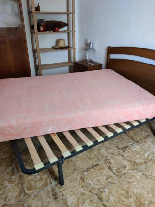 Somier Cama 130x185 Metal y Madera (+ colchón)