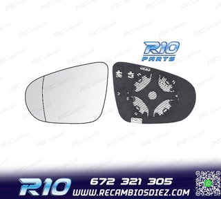 CRISTAL ESPEJO BASE IZQUIERDO VOLKSWAGEN VW GOLF VI 08-12