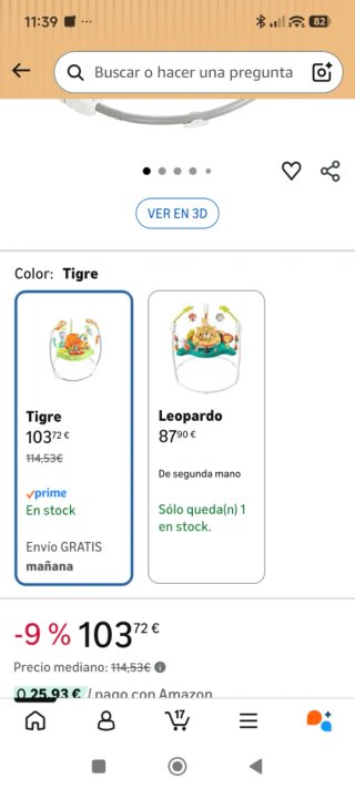 Saltarin Bebe Fisher-Price Tigre