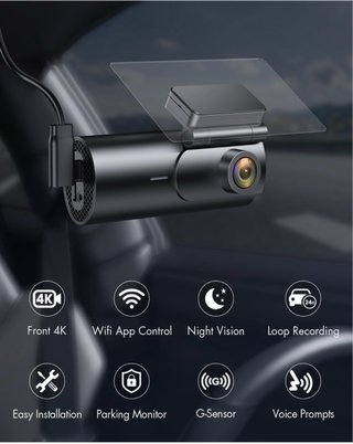 Dashcam GKU 4K+1080P WiFi 5GHz