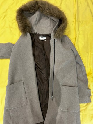 Abrigo Mango Beige Talla XS Oversize