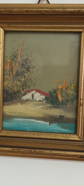 Coppia piccoli quadri vintage 70s
