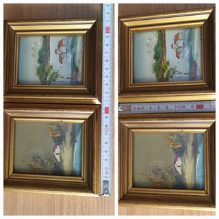 Coppia piccoli quadri vintage 70s