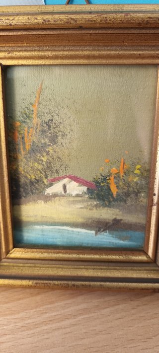 Coppia piccoli quadri vintage 70s
