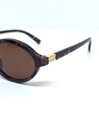 Occhiali da sole donna marrone e oro