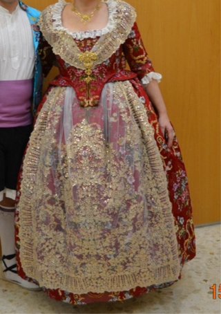 Traje de Fallera Adulta Multicolor