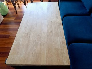 Mesa centro elevable madera y metal
