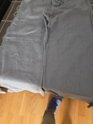Pantalón de lino Brownie Talla M Gris