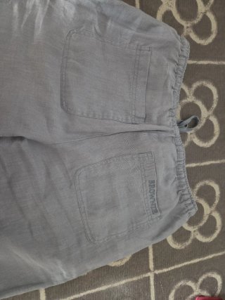 Pantalón de lino Brownie Talla M Gris