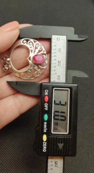 Pendientes Plata Ley 925 y rubíes