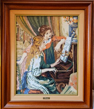 Cuadro bordado "Jeunes filles au piano"