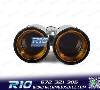 COLA ESCAPE IZQ BMW LOOK M PERFORMANCE DORADO CARBONO