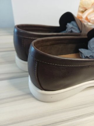 Mocassini Pelle Marrone Tg 40