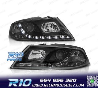 FAROS SKODA OCTAVIA 05-08 LUZ DIURNA LED FONDO NEGRO