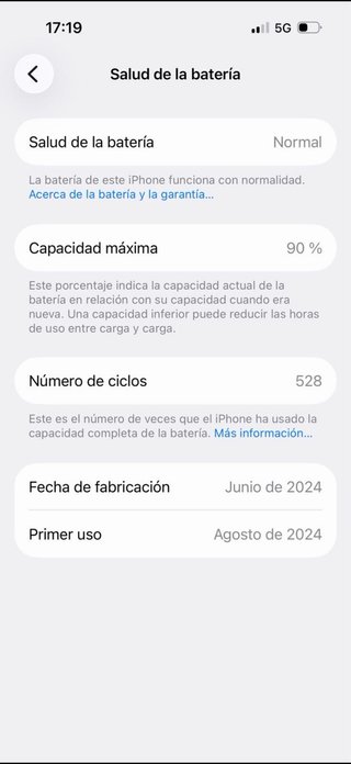 iPhone 15 Pro 256 GB Azul - Batería 90%